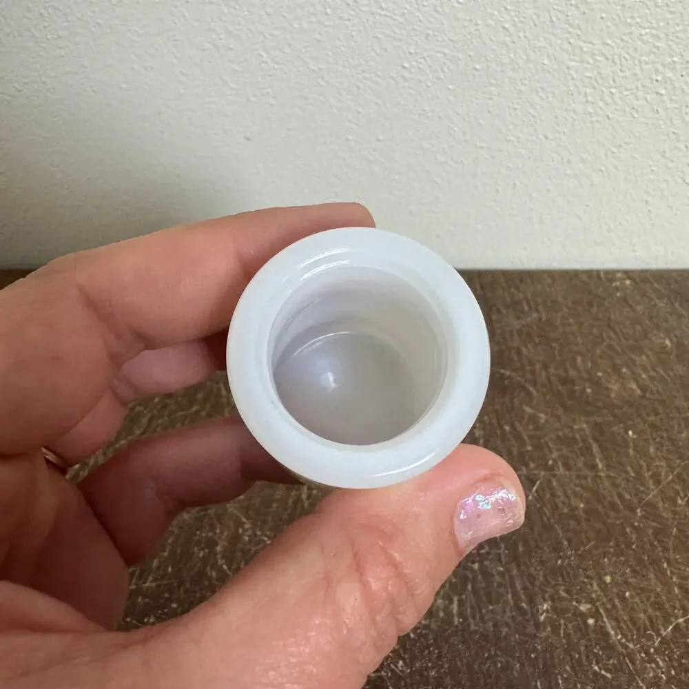 Vintage Milk Glass Tooth Pick Toothpick‎ match Holder